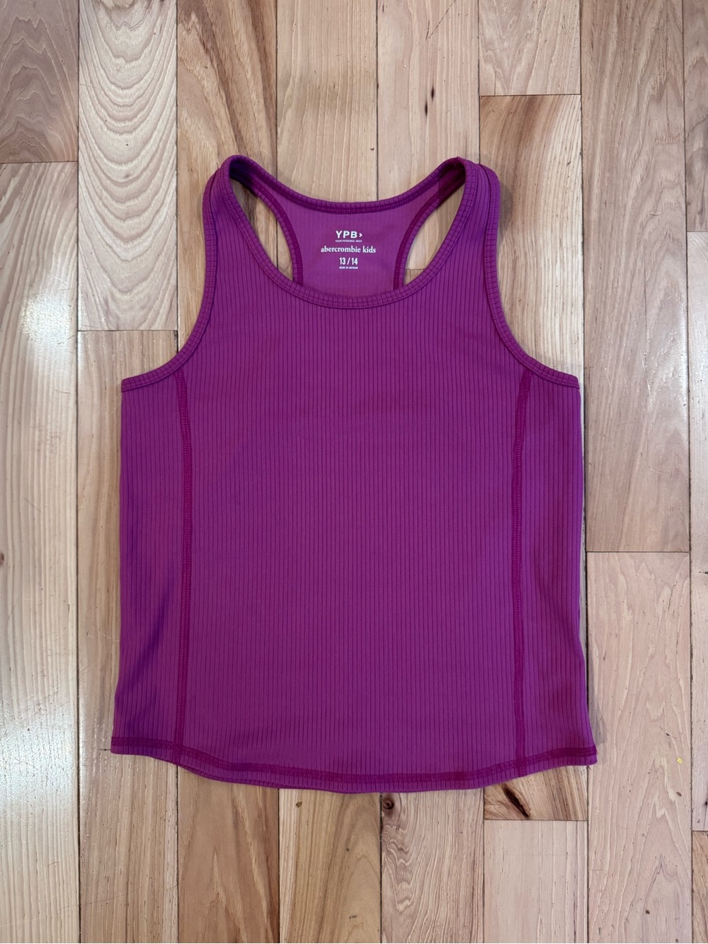 Abercrombie Kids YPB Active Ribbed Tank Top In Purple - Size Girls 13/14